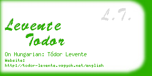 levente todor business card