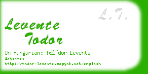 levente todor business card